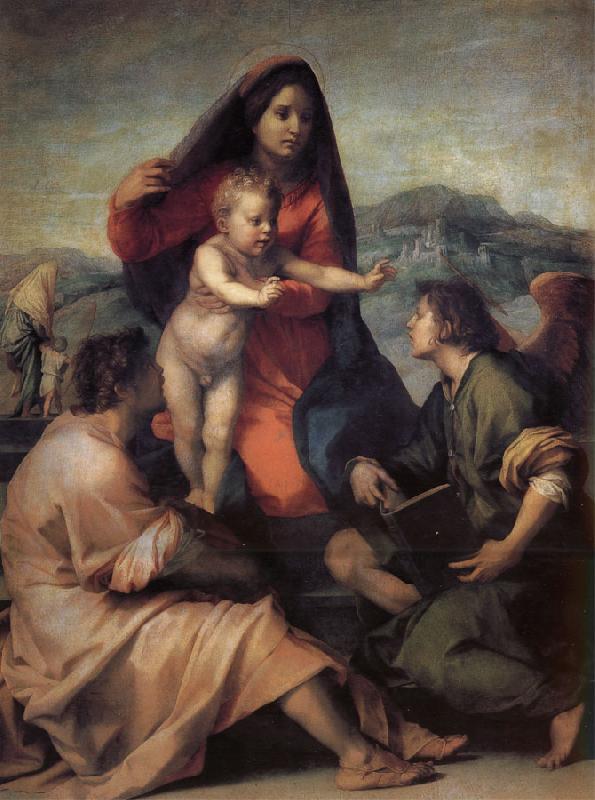 Andrea del Sarto Holy Family with Angels Sweden oil painting art